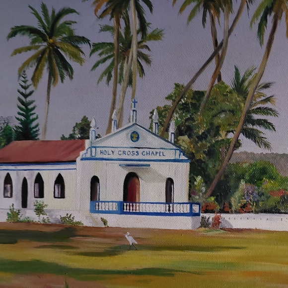 Oil painting framed 25 inches x 17 inches with frame - Picture 7 of 7